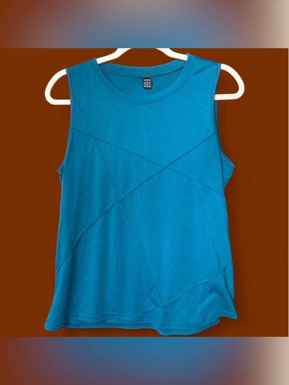 SHEIN Teal Blue Sleeveless Tank Top